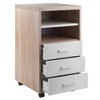 Winsome Kenner Mobile 3 Drawer Storage Cabinet Wood : Home Office, Locking Casters, Wood Composite - image 2 of 4