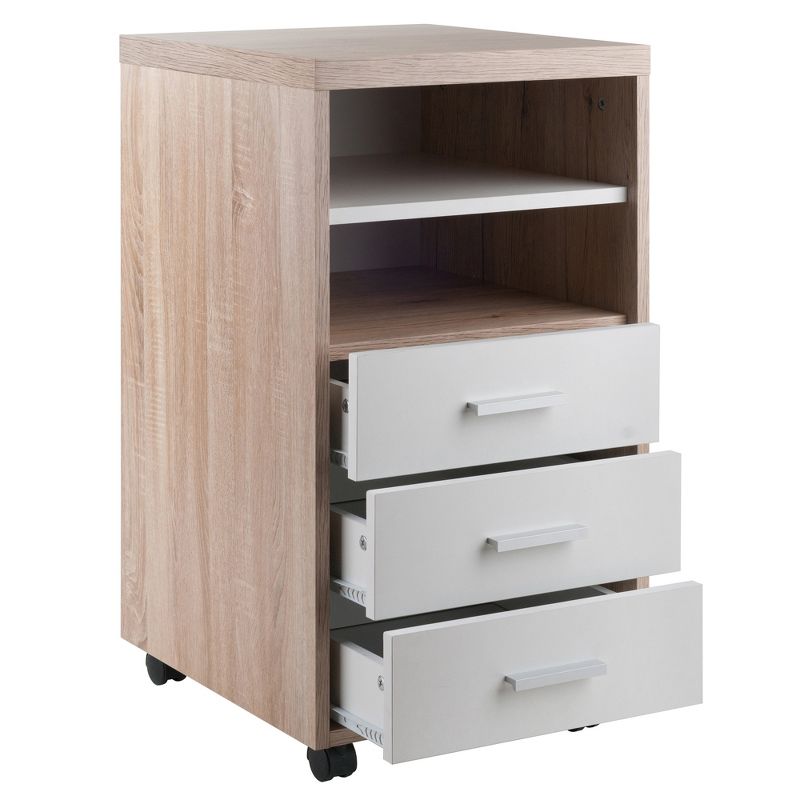 Kenner Mobile 3 Drawer Storage Cabinet Wood - Winsome, 3 of 10