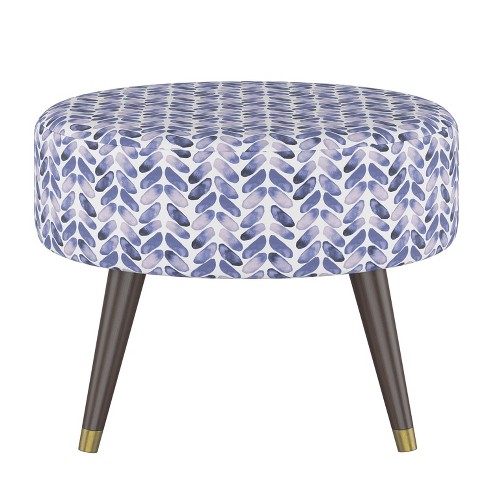 Hunter Oval Ottoman Blue Print Cloth Co