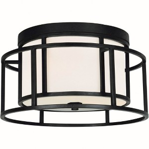 Crystorama Lighting Holton 2 - Light Flush Mount in  Matte Black - 1 of 4