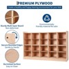 TROPOW Organizer Cubes with 2 Anti-Flip Fittings, 4 Castors and 2 Boxes for Home, School, Kindergarten, Natural - 4 of 4