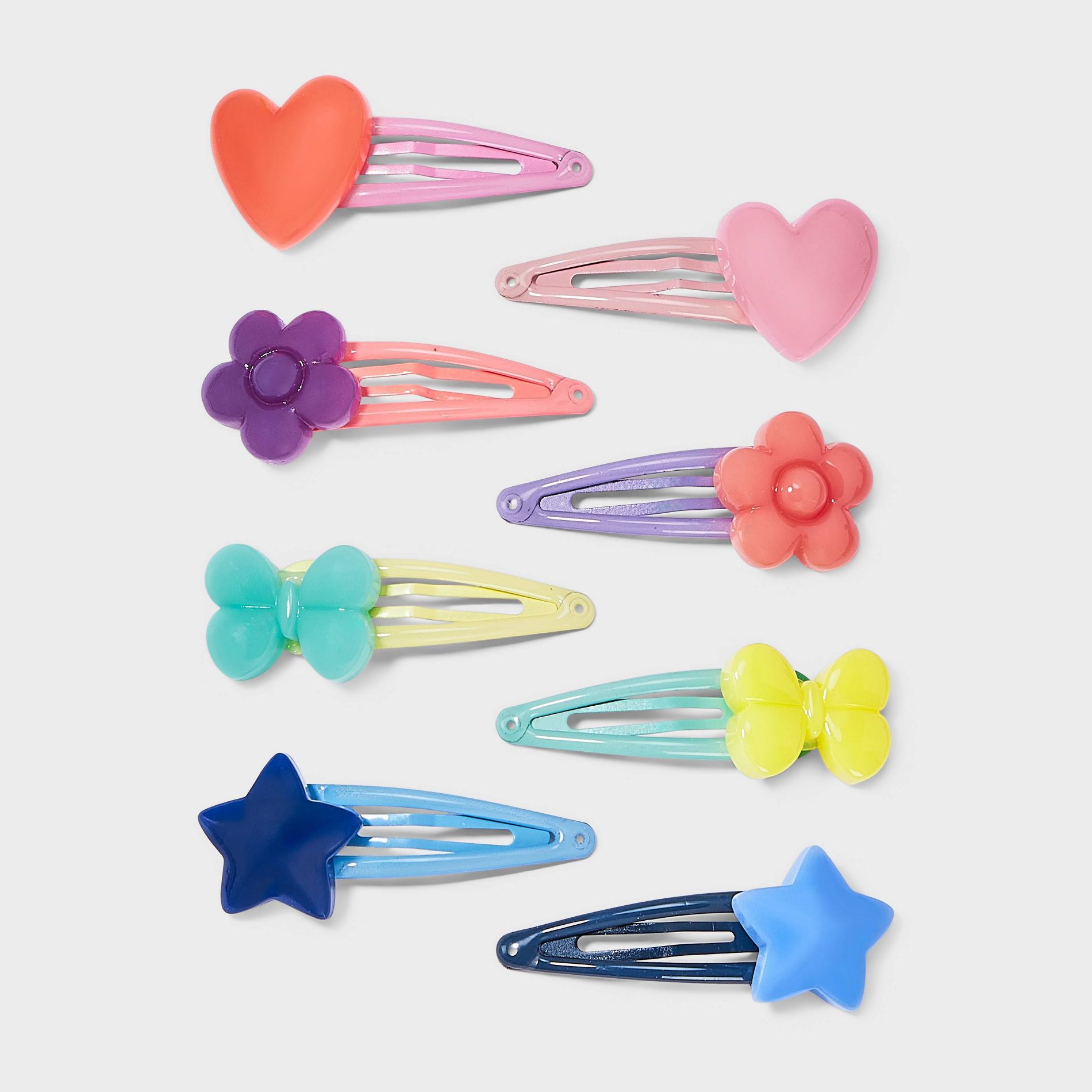 Cat & Jack™ Heart Snap Clips - 8pk