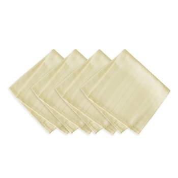 Denley Stripe Jacquard Stain Resistant Napkin Set of 4 - 17" x 17" - Elrene Home Fashions