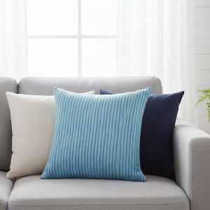 Color Splash Turquoise 18x18 Inch Climaweave Decorative Pillow by Manual Woodworkers and Weavers - 1 of 3