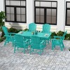 WestinTrends 7 Piece Outdoor Patio Dining Table and Adirondack Armchair Set - 2 of 3