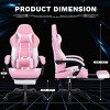 Ergonomic Massage Gaming Chair with Footrest,Racing Style Computer Chair with PU Leather and Adjustable Headrest-The Pop Home - 4 of 4