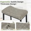 Arceso Counter Height Bar Stools Set of 4, Barstools with Thick PU Leather Saddle Seat & Metal Legs,24Inch Kitchen Counter Stools - 3 of 4