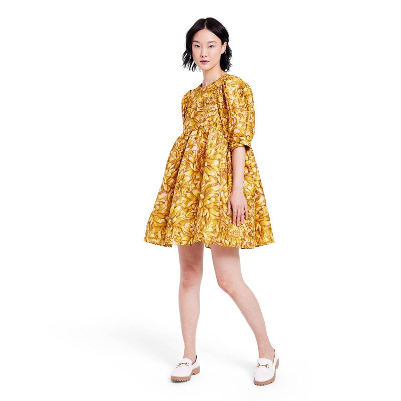 KIKA VARGAS @ TARGET | Women's Mum Floral Puff Sleeve Mini Dress