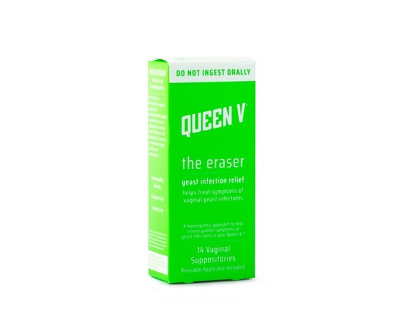 Queen V The Eraser Boric Acid Suppository - 14ct
