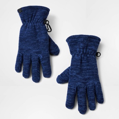 Kids' Spacedye Fleece Gloves - All in Motion™ Navy Blue