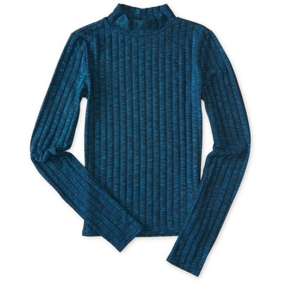 Aeropostale Womens Ribbed LS Pullover Sweater