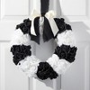 Bright Creations 100 Pack Black and White Artificial Flowers, Bulk Stemless Fake Foam Roses for Decorations, DIY Crafts, Bouquets (3 In) - 3 of 4