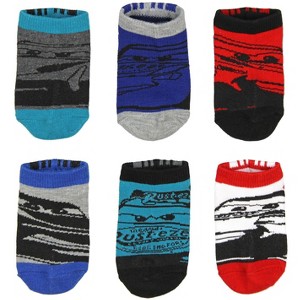 Seven Times Six Disney Cars 3 Toddler Little Boys' Kids Character Ankle No Show Socks 6 Pairs Multicoloured - 1 of 4