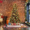 6.5 FT/7.5 FT Prelit Christmas Tree, Pencil Christmas Tree with 300 Warm White Lights-8 Modes Automatic Hinged Expansion Forest Green - 4 of 4