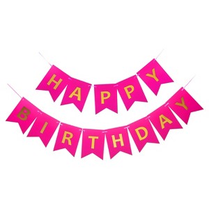 Unique Bargains Birthday Decorations Party Supplies Banner - 1 of 4
