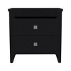 Gulches 24"H Two-Drawer Nightstand with Superior Top, Four Legs, High-Quality Multifunctional Bedroom Furniture - 3 of 4