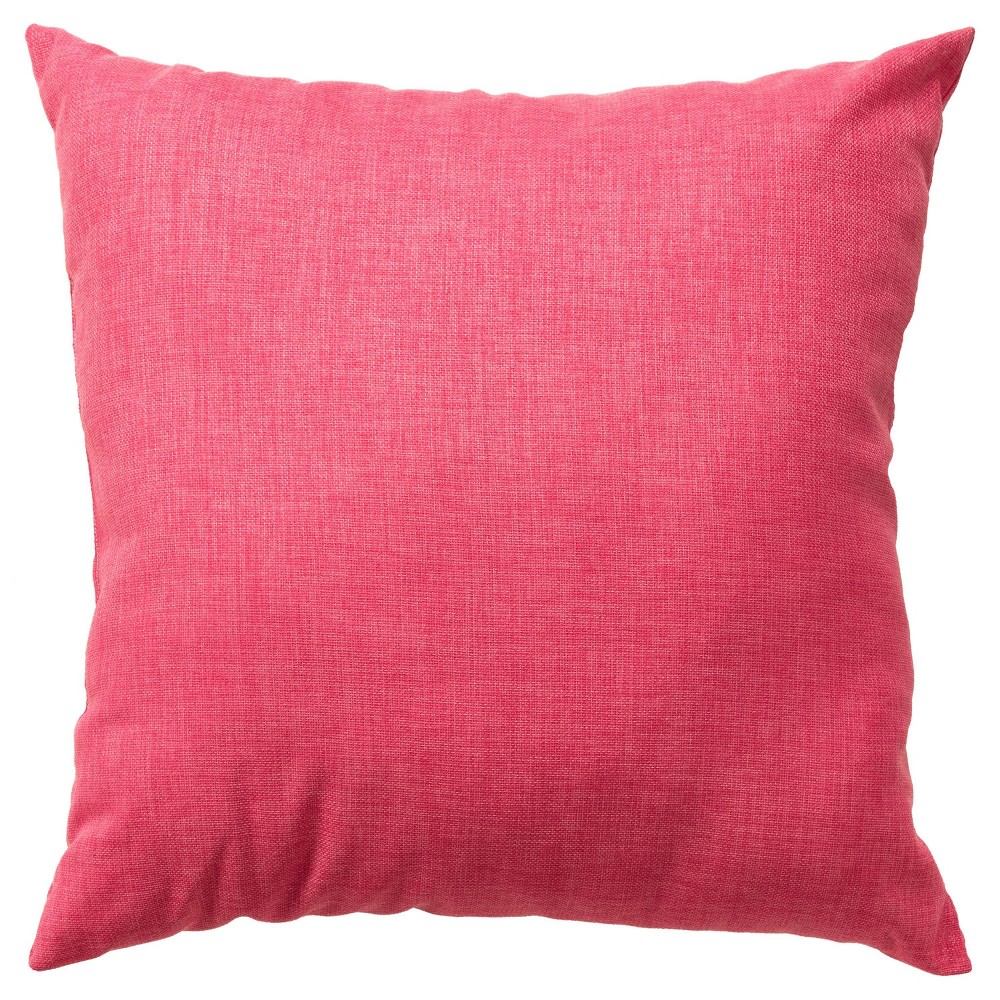 Photos - Pillow 22"x22" Oversize Solid Poly Filled Square Throw  Pink - Rizzy Home