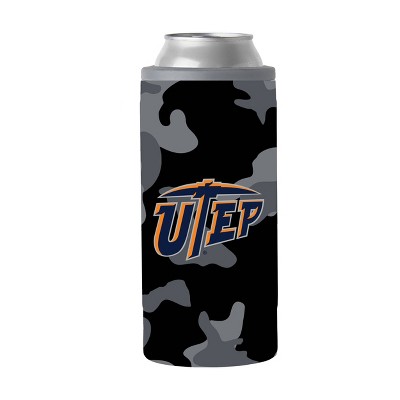 NCAA UTEP Miners 12oz Black Camo Slim Can Cooler