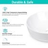 Aquaterior 16" Round Porcelain Ceramic Bathroom Countertop Vessel Sink w/Pop up Drain Hotel - 3 of 4