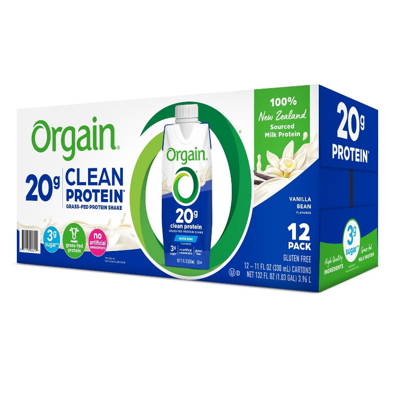 Orgain Clean Grass-Fed Protein Shake - Vanilla Bean - 12ct, 2 of 11