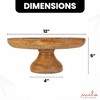 Wood Decorative Bowl - Footed and Oblong - 2 of 4