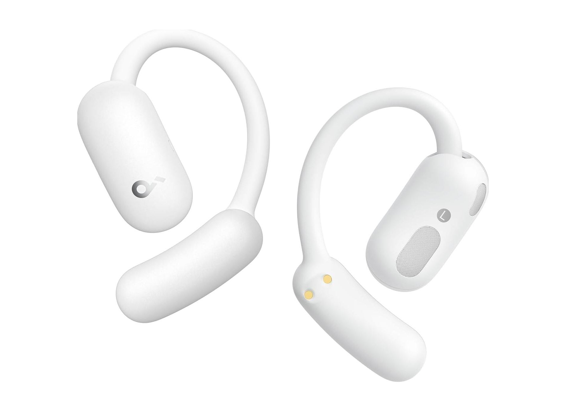 Soundcore AeroFit 2 by Anker, Open-Ear Headphones, 4 Adjustable Positions for Every Ear Size, Wireless Charging, White