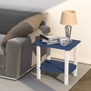 SENPUKI 2-Tier Weatherproof HDPE Side Table, Indoor-Outdoor Accent Table w/Reinforced Frame - 2 of 4