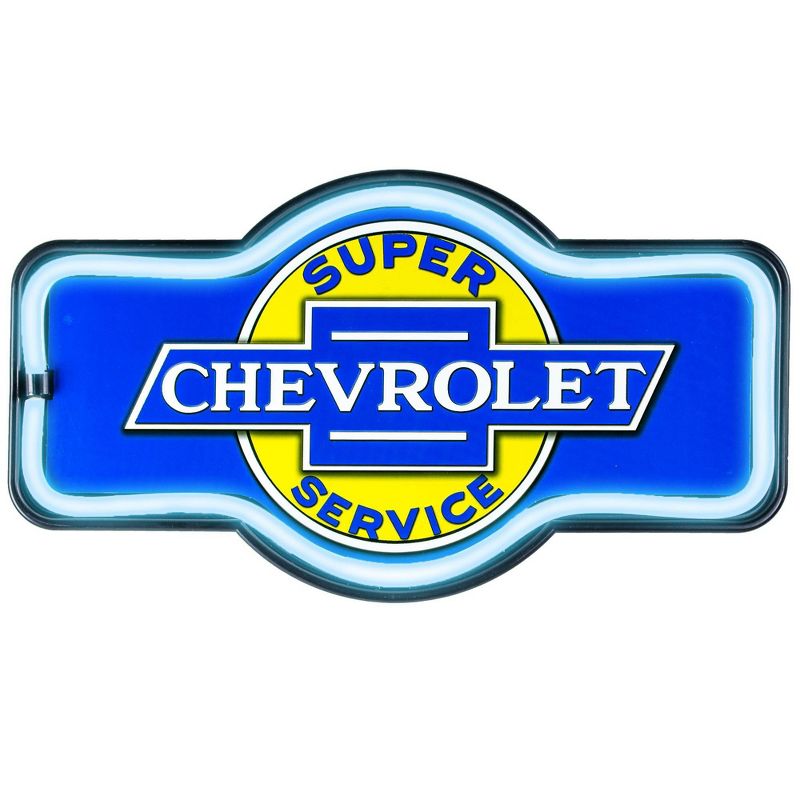 Officially Licensed Chevrolet LED Neon Light Sign Wall Decor Blue - American Art Decor, 5 of 10