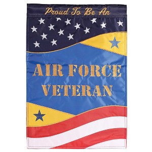 Magnolia Garden Proud Air Force Veteran Stars Stripes 13 x 18 Inch Polyester Garden Flag - 1 of 2