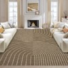 Modern Rainbow Easy Jute Area Rugs, Washable Natural Contemporary Indoor Outdoor Carpet for Living Room Bedroom Office Farmhouse Patio Backyard RV - 2 of 3