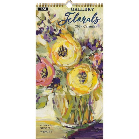 Lang 2024 Vertical Wall Calendar 24"x12" Gallery Florals : Target