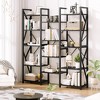 5 Tier Bookcase, Triple Wide Book Shelf for Living Room, 5 Shelf Bookcase for Living Room with 14 Open Book Shelves - 4 of 4