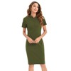 Coolmee Women's Easy Classic Short Sleeve Stretch Cotton Polo Dress Causal A Line Mini Dress - 2 of 4