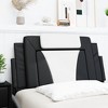 vidaXL Headboard Cushion Hanging Upholstered Pillow Home Bedroom Faux Leather - Black and White 39.4" - 3 of 4