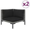 Cushions Half Round Poly RattanPatio Sofas vidaXL - 3 of 4