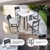 QingMoon Patio Bar Stools Set of 2, Aluminum Counter Height Chairs with Ergonomic Backrest, Tapered Legs and Footrest Weather-Resistant for Garden - 3 of 4