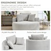 KWPZQEB 55.9¡± Oversized Round Sofa, Round Chaise Lounge Chair with 3 Pillows, Cloud Couch with Deep Seat, Upholstered Sofa Bed for Reading, Apartment - 4 of 4