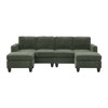101" U-Shaped Sectional Sofas with Ottoman, Customizable L-Shaped Couch with Removable Cushions for Living Room - 2 of 4