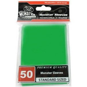 Monster Protectors Sleeves - Standard Size Gloss - Green (Fits MTG Magic The Gathering and Other Standard Sized Gaming Cards) - 1 of 1