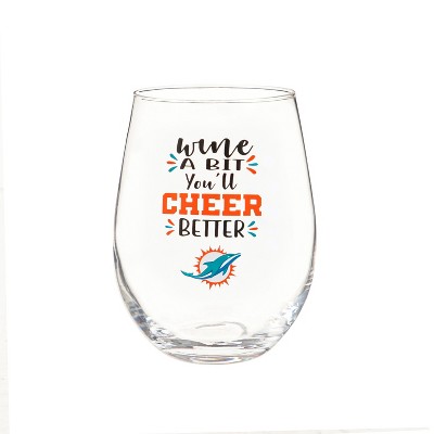 Evergreen Miami Dolphins, 17oz Boxed Stemless Wine : Target