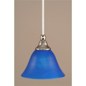 Toltec Lighting Any 1 - Light Pendant in  Chrome with 7" Blue Italian Shade - 1 of 1