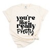 Simply Sage Market You're Like Really Pretty Hearts Garment Dyed Tee - S - Ivory - 2 of 4