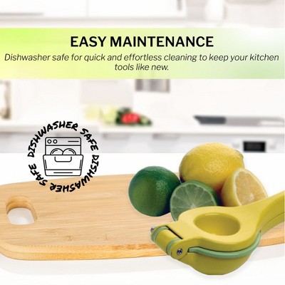 Yellow Aluminum 2-in-1 Lemon and Lime Squeezer