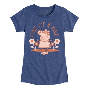 Girls' - Peppa Pig - One Of A Kind Flowers Fitted Short Sleeve Graphic T-Shirt - 1 of 4