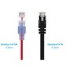Monoprice Cat6A Ethernet Patch Cable - 7 Feet - Red (10 Pack) Snagless RJ45 550Mhz UTP Pure Bare Copper Wire 10G 30AWG - SlimRun Series - 2 of 4