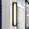Rennnsan Clystra 13"H Hardwired Rectangle Modern LED Dimmable Outdoor Wall Sconce - 4 of 4