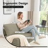 Foldable Sofa Bed Sleeper Lounge Chair with Pillow, Floor Mattress Floor Couch w/ Backrest for Living Room/Dorm/Guest Room/Home Office - 2 of 4