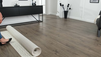 Gray Geometric Pattern Stain-Resistant Area Rug
