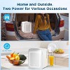 Makeup Compact Refrigerator with Mirror, Skin Care, for Bedroom, Car, Office & Dorm, Portable Small Cooler for Cosmetics, White - 4 of 4