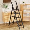 Topteng 5-Step Portable Folding Aluminum Ladder with Hand Rail, Wide Platform Steps, 330lbs Capacity - 2 of 4